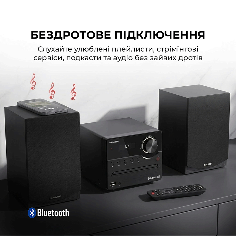 Музыкальный центр Sharp XL-B512(BK) Black купить в официальном