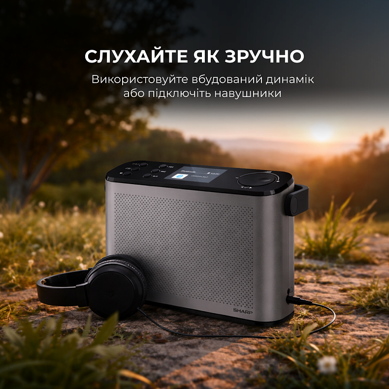 Радіоприймач Sharp DR-P540 Grey купити в офіційному інтернет
